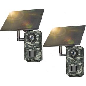Trail Camera,4G LTE Cellular Trail Camera,Built-in SIM Card,Trail Cameras with Night Vision Motion Activated Waterproof, 2.7K Solar Trail Cameras for Wildlife Deer Outdoor 0.2s Trigger Time