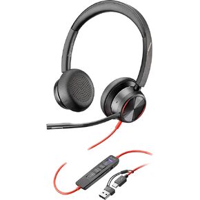Poly Blackwire 8225 Stereo Microsoft Teams Certified USB-C Headset + USB-C/A Adapter