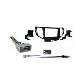 حزمة Metra Audio Audio Audio المتوافقة مع 2010-2014 Acura TSX 2009 95-7805CH DUBLE DIN RADIN DASH مجموعة مع HA-701729 قابس محول راديو ما بعد البيع ومحول هوائي HA-40HD10