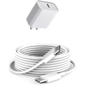 iPad Air 10.9 Chrager Fast Charging for Apple iPad Air 5th 4th 10.9-inch 2022 2020, USB C Block 20W & 10ft USB C to C Cable, 1Pack White