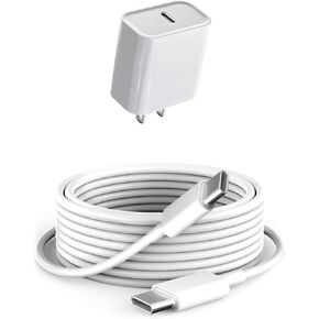 iPad 11 Chrager Fast Charging for Apple iPad A16 11th Generation 11-inch 2025, USB C Block 20W & 10ft USB C to C Cable, 1Pack White