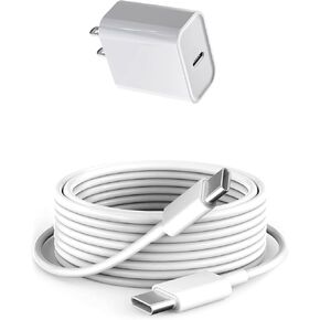 iPad mini 7 Chrager Fast Charging for Apple iPad mini (A17 Pro) 8.3-inch 7th 6th 2024 2021, 20W Block & 10ft USB C to C Cable, 1Pack White