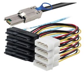 S-AS SFF-8088 26P to 4 X S-AS SFF-8482 29 Pin Cable 0.5 Meter 1M 2m 300cm(2M)