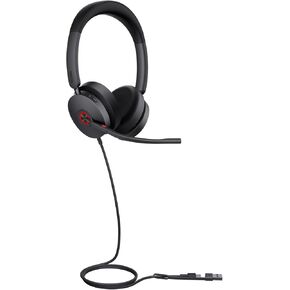 Yealink UH48 ANC USB Headset with Microphone, Active Noise Cancelling Wired Headphones for PC Computer, Works with Zoom Teams and Other Call Platforms, USB-A or USB-C Connectivity, Mute Button