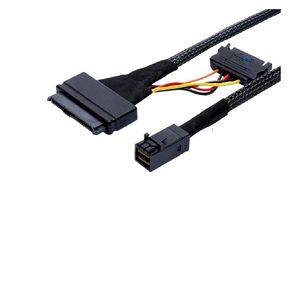 1m 0.5m HD S-AS (SFF-8643) to U.2 (SFF-8639) Cable for 2.5" NVMe SSD for Mining(0.5m)