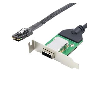 Internal HD S-AS SFF-8087 Host to S-AS 8088 Female with Low Profile Bracket to Hard Drive Adapter Cable(1m)