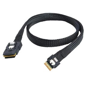 Slim Line S-AS 4.0 SFF-8654 4i 38 Pin Host to S-AS 4i SFF-8087 36 Pin Target Data Cable(1M)