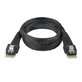 SFF-8654 Male Male PCI-E Slimline S-AS 4.0 SFF-8654 4i 38 Pin Host to SFF-8654 Slim S-AS Target Cable 50cm 100cm(1m)