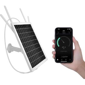15W Solar Powered 4G LTE Modem Router, WiFi Extender Signal Booster Long Range Solar Repeater with SIM Card Slot, IP66 Waterproof, Long Endurance 24/7, 50M WiFi Range, 24000mAh Batteries