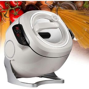 Wzglod Multi-Function Stir-Fry Machine Cooker, Auto Cooking Wok Fried Rice Machine 360° Automatic Rotation, Drum Type Stir Frying Machine for Stir Frying,Stewing,Cooking