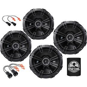 KICKER Speakers 6.5 & 6.75 for Chevrolet Silverado 2500HD 2007-2014 Upgrade Kit - 4 Pack of DS Series with Harness, Car Audio Front and Rear Door Speaker for 3500HD, New Body (Ext) DSC650