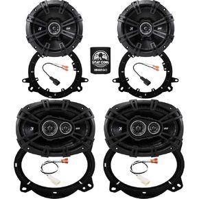 KICKER Speakers 6X9 & 6.5 inch for Toyota Tacoma 2019-2022 Upgrade Kit - 2 Pairs of DS Series with Adapters and Harness, Car Audio Front & Rear Door Speaker DSC6930, DSC69304 & DSC650, 43DSC6504