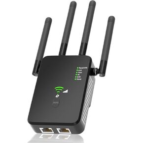2025 WIFI Extender Signal Booster for Home ، Dual Band 5.8GHz و 2.4GHz 1.2GBPS WIFI Booster ، 1200MBPS Signal Signal Booster w/Ethernet Port Coved ما يصل إلى 10000 قدم مربع ، مصنوع من أجل الولايات المتحدة الأمريكية
