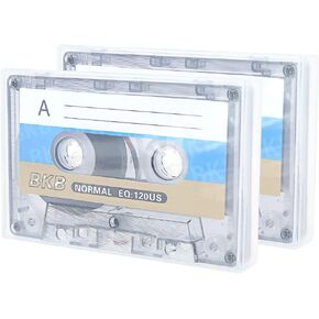 2Pcs Standard Cassette Blank Tape Player Empty 60 Minutes Tape Tape