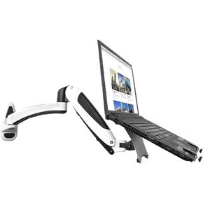 Laptop Retractable Rotating Hanger Universal Gas Pressure Lifting Wall Hanging Suspension Bracket(Table clamp 1-Section arm)