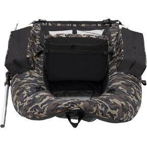Fishing Float Tube, Inflatable Fishing Boat, Belly Boat Fishing Float Tube with Storage Pockets, Portable Belly Boat Outdoor Fishing Boat for Adults Fishing (Camouflage)