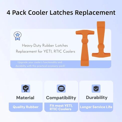 4 Pack Cooler Latches بديل لـ Yeti و RTIC المبردات ومزالج المطاط الشاقة والملاءمة العالمية وسهلة التثبيت ومثالية للملحقات وقطع الغيار البارد اليتي in Saudi Arabia