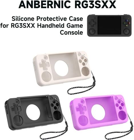 Game Console Silicone Protection Case for RG35XX H Retro Retro Handheld Game Console ، Accsities Case Case Game Console (Black) in Kuwait