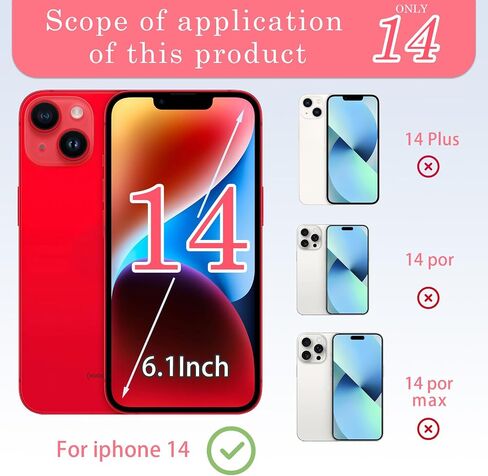 14 بديلًا للزجاج الخلفي بإطار ومغناطيس الكاميرا المعدنية لـ iPhone 14 (6.1 بوصة أحمر) ويتضمن أدوات بديلة in Kuwait