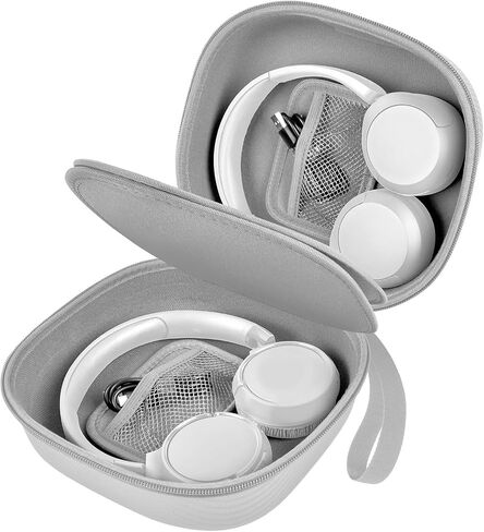 Headphone Headset Case Compatible with Sony/for JBL/for Soundcore/for Anke/for TOZO/for Bose/for Apple Wireless On-Ear Headphones, Double-Sided Headphone Storage for 2 Headphones -Silver in Saudi Arabia