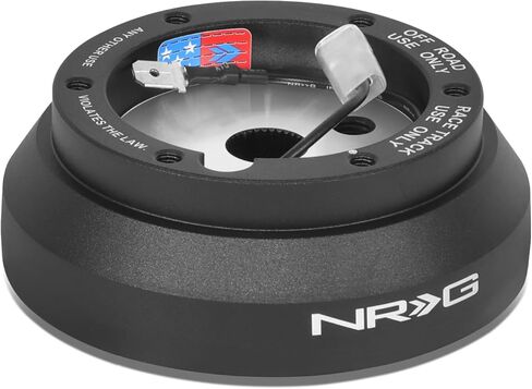 NRG Innovations NRG-SRK-140H Racing Style Steering Wheel Quick Release Short Hub Adapter, 6 X 70mm Bolt Pattern, Black Body in Kuwait