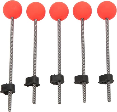 Ice Fishing Pole Spring Ball Tip Red Ball 5PCS Stainless Steel EVA Outdoor Reservoir Fishing L in Saudi Arabia