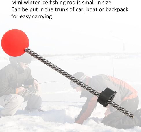 Ice Fishing Pole Spring Ball Tip Red Ball 5PCS Stainless Steel EVA Outdoor Reservoir Fishing L in Saudi Arabia