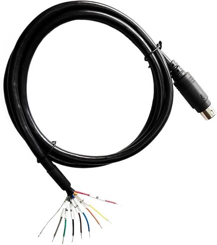 DIN MD4 MD5 MD6 4PIN 5PIN 6PIN MD8 8PIN PS/2 Male Connector Adapter Breakout RS232 RS485 RS422 PLC Programming Cable(300cm,MD4 Male) in Kuwait