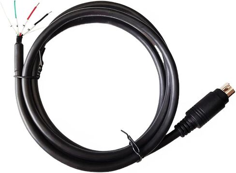 DIN MD4 MD5 MD6 4PIN 5PIN 6PIN MD8 8PIN PS/2 Male Connector Adapter Breakout RS232 RS485 RS422 PLC Programming Cable(300cm,MD4 Male) in Kuwait