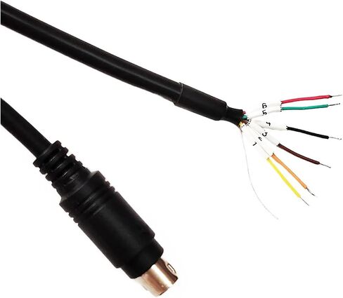 DIN MD4 MD5 MD6 4PIN 5PIN 6PIN MD8 8PIN PS/2 Male Connector Adapter Breakout RS232 RS485 RS422 PLC Programming Cable(300cm,MD4 Male) in Kuwait