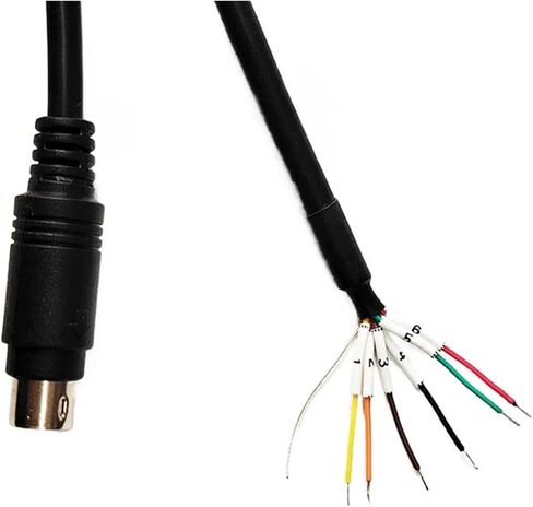 DIN MD4 MD5 MD6 4PIN 5PIN 6PIN MD8 8PIN PS/2 Male Connector Adapter Breakout RS232 RS485 RS422 PLC Programming Cable(300cm,MD4 Male) in Kuwait