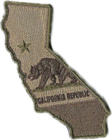 Gadsden and Culpeper Die Cut California State Patch - 1.25" x 4.5" in Saudi Arabia