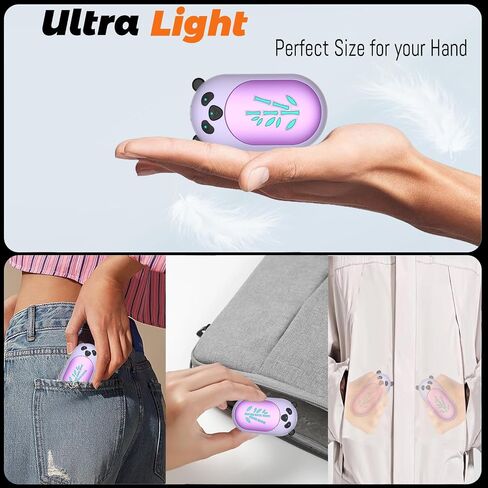 Hand Warmers Rechargeable 2 Pack,6000mAh Cute Panda Shaped Electric Hand Warmer,20Hrs Long Heating Reusable Hand Warmer,Portable Pocket USB Heater for Christmas,Outdoor,Hunting in Kuwait