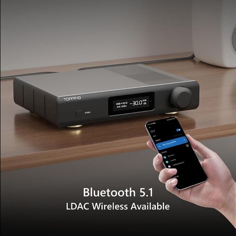 TOPPING D90 III Discrete Full Balance HiFi DAC with New PSRM Module, Bluetooth 5.1, PCM768kHz/32bit, DSD512, Ultra Low Jitter, 12V Trigger, USB/Coax/Opt/AES/IIS, Audio Preamp Decoder (Black) in Kuwait