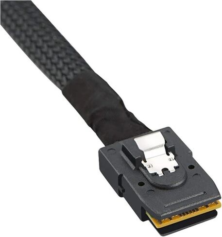 Slim Line S-AS 4.0 SFF-8654 4i 38 Pin Host to S-AS 4i SFF-8087 36 Pin Target Data Cable(1M) in Saudi Arabia