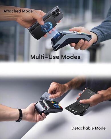 ZEEHOO for MagSafe Wallet, Magnetic Wallet for iPhone-Adjustable Stand, Ultra-Strong Magnetic Silicone Phone Card Holder, Lightweight Card Holder for iPhone16/ 15/14/13/12 Series, Excl. Mini(Black) in Kuwait