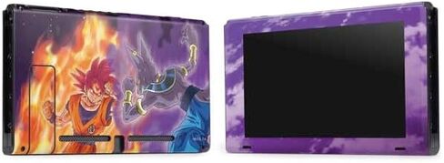 Skinit Decal Gaming Skin Compatible with Nintendo Switch Bundle - Officially Licensed Dragon Ball Super Goku vs Beerus Design in Saudi Arabia