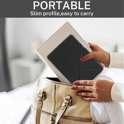 CASE متوافق مع 6 "Kobo Clara Color/BW (2024)/2E (2022)/Tolino Shine Color/Shine 5 (2024)/Shine 4 (2022) ، يشمل حامي الشاشة - غطاء جلدي متميز مع النوم التلقائي/الاستيقاظ ، الأسود in Saudi Arabia