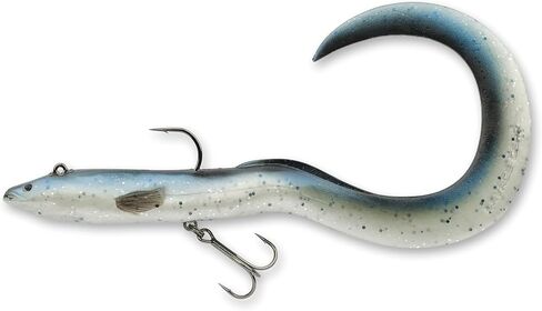 Savage Gear Real EEL Pre-Rigged Fishing Bait, 1 1/3 oz, Olive Brown Pearl, Realistic Contours & Movement, Durable Construction, Dual Hook Configuration, Available in 3 Sizes (8"-16") in Saudi Arabia
