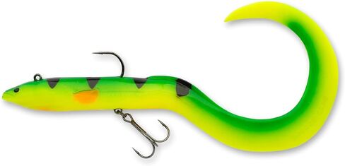 Savage Gear Real EEL Pre-Rigged Fishing Bait, 1 1/3 oz, Olive Brown Pearl, Realistic Contours & Movement, Durable Construction, Dual Hook Configuration, Available in 3 Sizes (8"-16") in Saudi Arabia