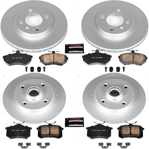 طقم فرامل بديلة أمامية وخلفية Power Stop KOE376 Autospecialty - دوارات فرامل OE ووسادات فرامل سيراميك in Saudi Arabia