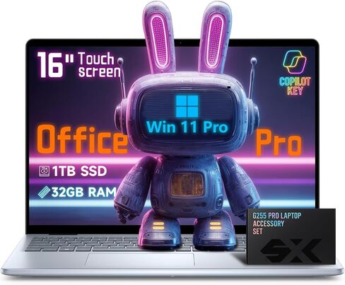 Dell Inspiron 16 Touchscreen Business Laptop – Intel Core 7 150U – FHD+ Display - AI Copilot Key, Fingerprint Reader, Backlit KB, w/Accessory, Win 11 Pro, Office Pro Lifetime (64GB DDR5 | 4TB SSD) in Saudi Arabia