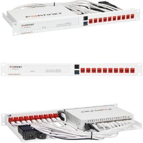 Rackmount.IT Rack Mount Kit for Fortinet FortiGate 60F / 61F / 80F / 81F – Fits in Standard 19" Rack – Front-Facing Ports (RM-FR-T10)
