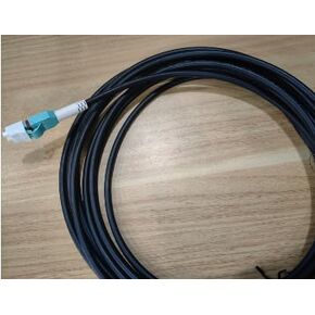 ERSTICKT 15m/49ft Outdoor Armored Fiber Patch Cable, LC to LC OM3/OM4 Multimode Duplex 50/125μm, 10Gb/40Gb/100Gb, Industrial TPU Jacket, Direct Burial, Uniboot, MMF, Fiber Optic Jumper Cord, OD 5mm