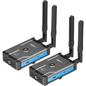 Wireless HDMI Transmitter and Receiver 1640Ft/500m, 4K Decode 1080P@60Hz Plug & Play HDMI Wireless Adapter, Portable Dual Band 2.4G/5G for Office Meetings, Home Theater, Outdoor Use Grey