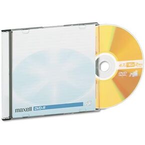 Maxell DVD-R Discs, 4.7GB, 16x, w/Jewel Cases, Gold, 10/Pack