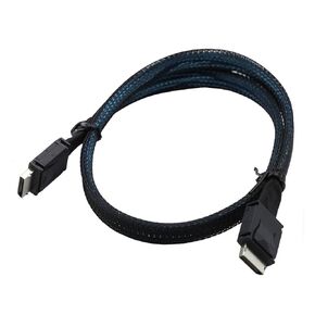 PCIE Oculink SFF 8611 4I to S-AS SFF-8611 4I Server Super Speed Cable Data Extension Cable Male to Male Data Transfer Line(50cm)