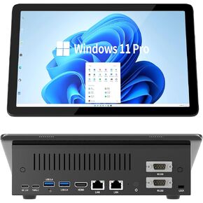 10.1 "Mini PC Win 11 Pro 12th Gen N100 8GB RAM/128GB ROM ، Micro Industrial Computer Touch Touchnen Tablets ، Dual R232 HDMI ، BT WiFi 5.0 ، Dual 2.5GBE Small Desktop PC للمكتب/الأتمتة/البار/المستودع