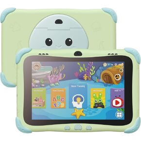 2025 Upgraded, Android 14 Tablet for Kids, 8-inch Tablet with Quad core, Google Kids Space, Parental Control, 32GB ROM, WiFi, Bluetooth 5.0, YouTube, Great Gift for Toddler
