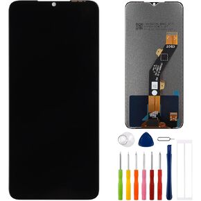 LCD Display Touch Screen Digitizer Replass Replace 6.6 "لـ Infinix Smart 7 ، Spark Go 2023 ، X6515 ، BF7 مع أدوات （أسود）